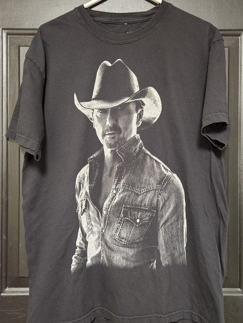Tim McGraw Tour Concert Shirt 2024 Standing Room Only Large Black Tee Cotton